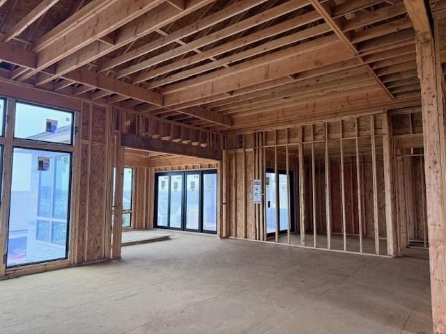 Ceiling beams at 13701 Guilford Road, Leawood, KS 66224