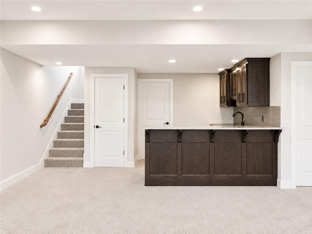 Finished basement and wet bar at 8004 Round Prairie Street, Shawnee, KS 66220