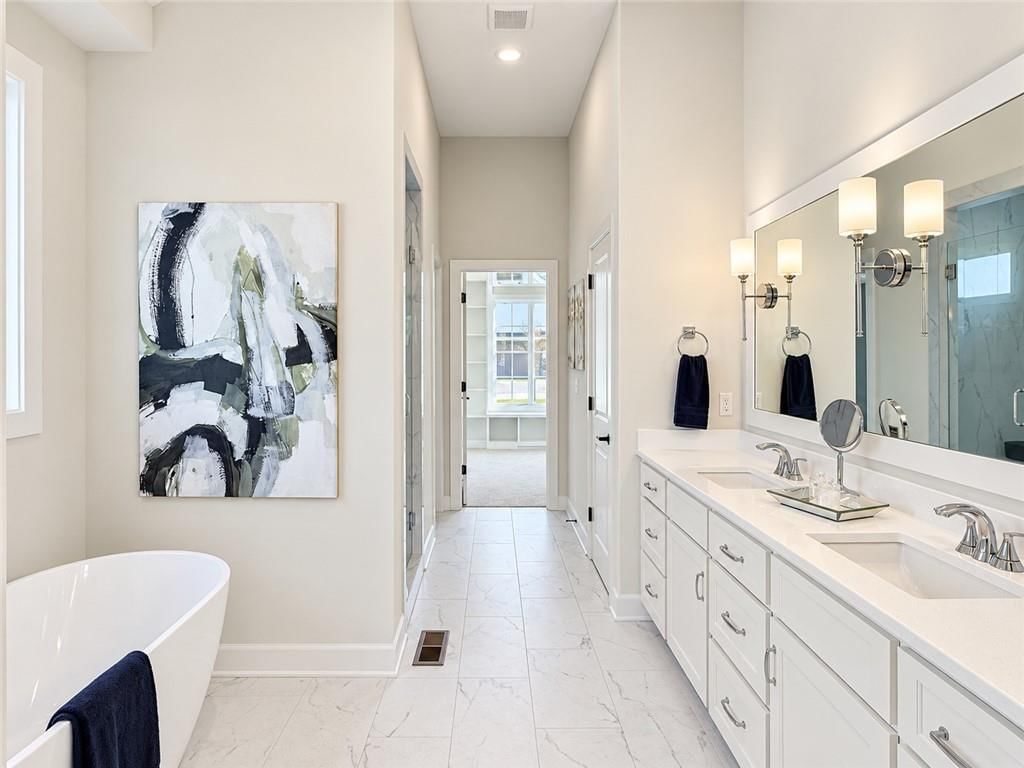 Tile floors at 8004 Round Prairie Street, Shawnee, KS 66220
