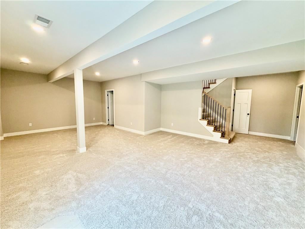 Finished basement at 504 Skyview Lane, Liberty, MO 64068