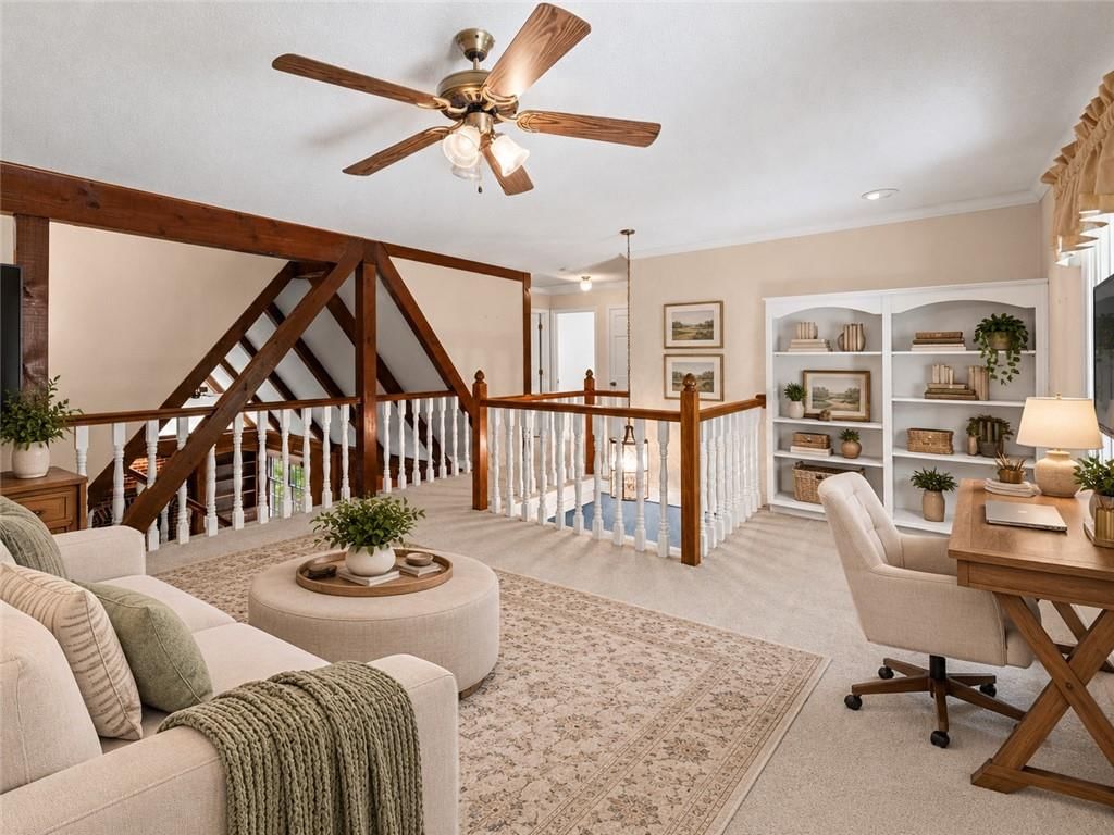 Loft, home office and staircase at 4965 Somerset Drive, Prairie Village, KS 66207