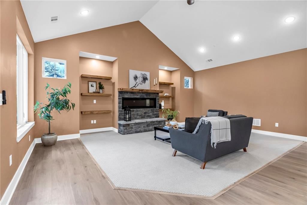 Modern, open floor plan and tall ceilings at 920 N 14th Street, Leavenworth, KS 66048
