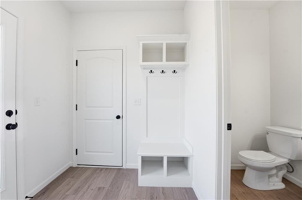 Black hardware and white trim at 12413 S Acacia Drive, Lake Lotawana, MO 64086