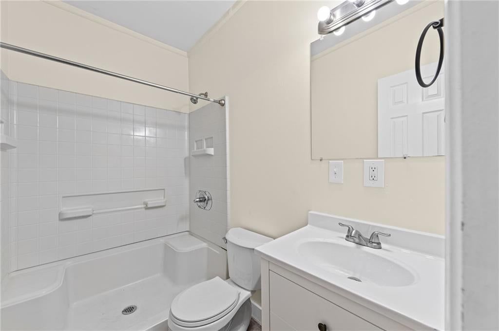 Tiled shower and renovated bathrooms at 743 Kickapoo Street, Leavenworth, KS 66048