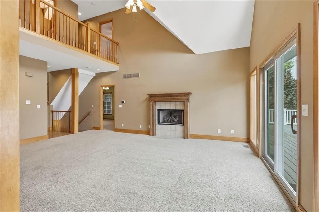 Fireplace and stone fireplace at 3930 W 223 Street, Bucyrus, KS 66013