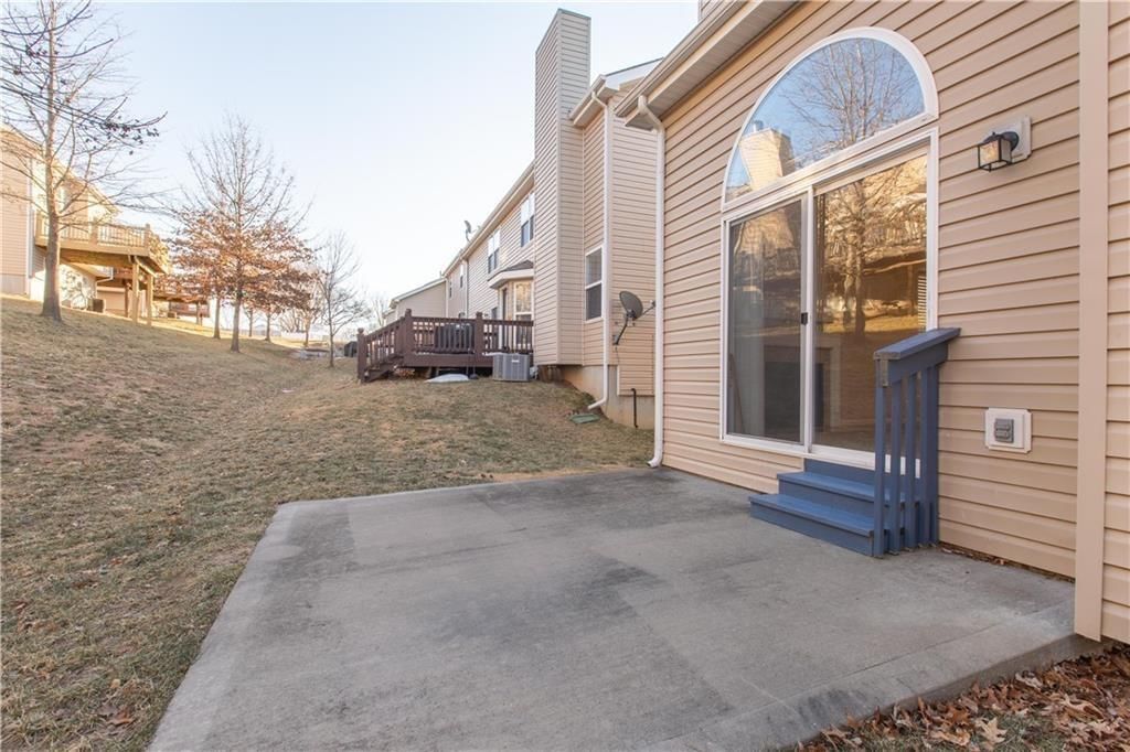 Concrete patio and flat lot at 3628 NW 84th Terrace, Kansas City, MO 64154