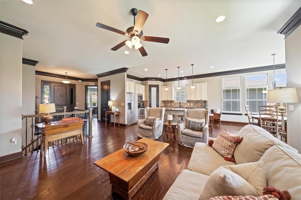 Open floor plan, tall ceilings and hardwood floors at 3111 N 118TH Terrace, Kansas City, KS 66109