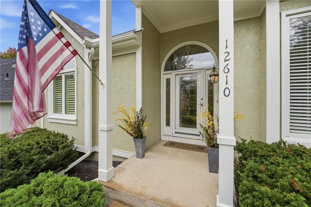 Covered front porch at 12610 W 126th Street, Overland Park, KS 66213