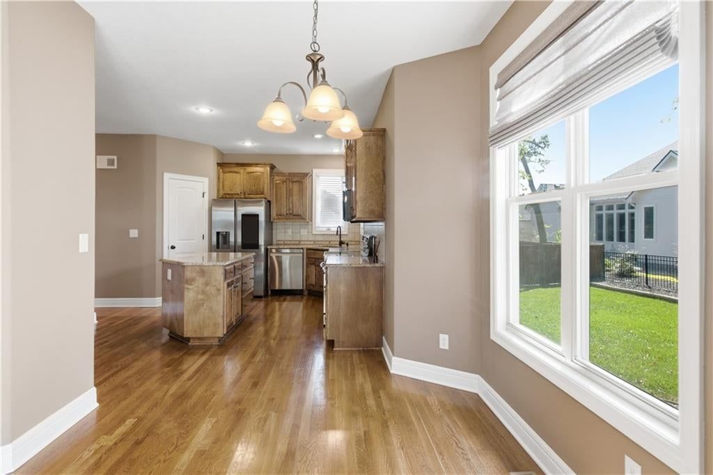 Kitchen island at 11454 S Lakecrest Drive, Olathe, KS 66061