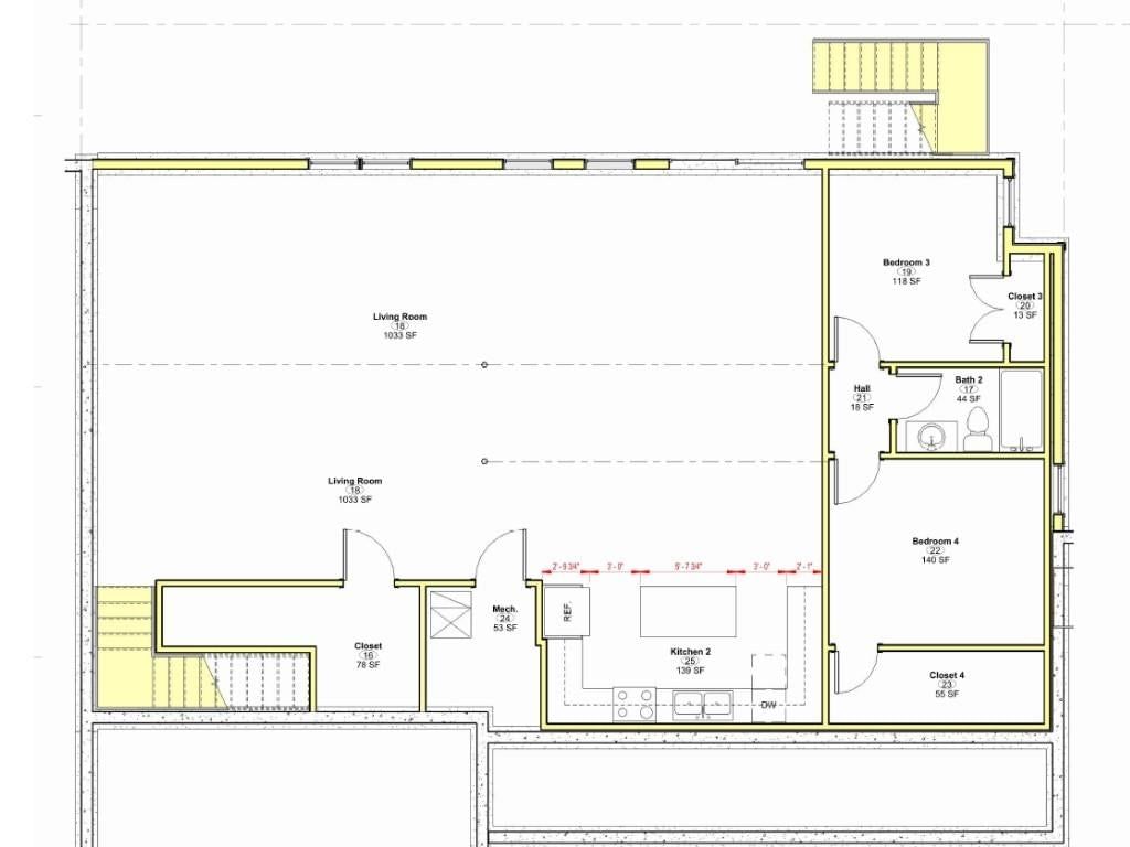 Main-floor primary bedroom, staircase and wood stair railing at 17090 Smith Road, Smithville, MO 64089