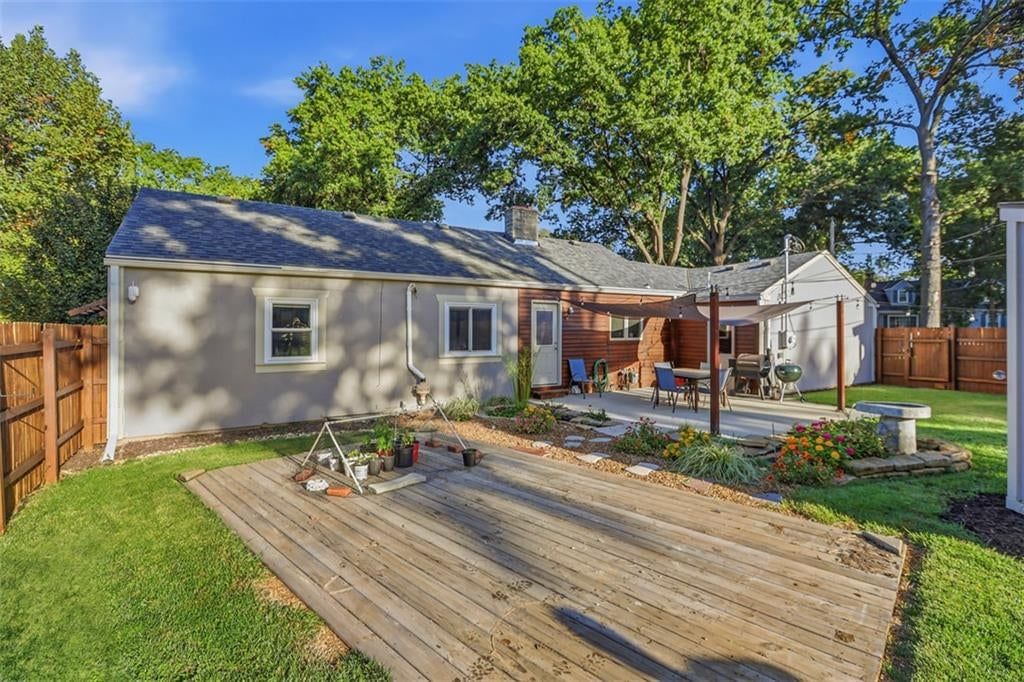 Deck and wood deck at 3007 W 73rd Terrace, Prairie Village, KS 66208