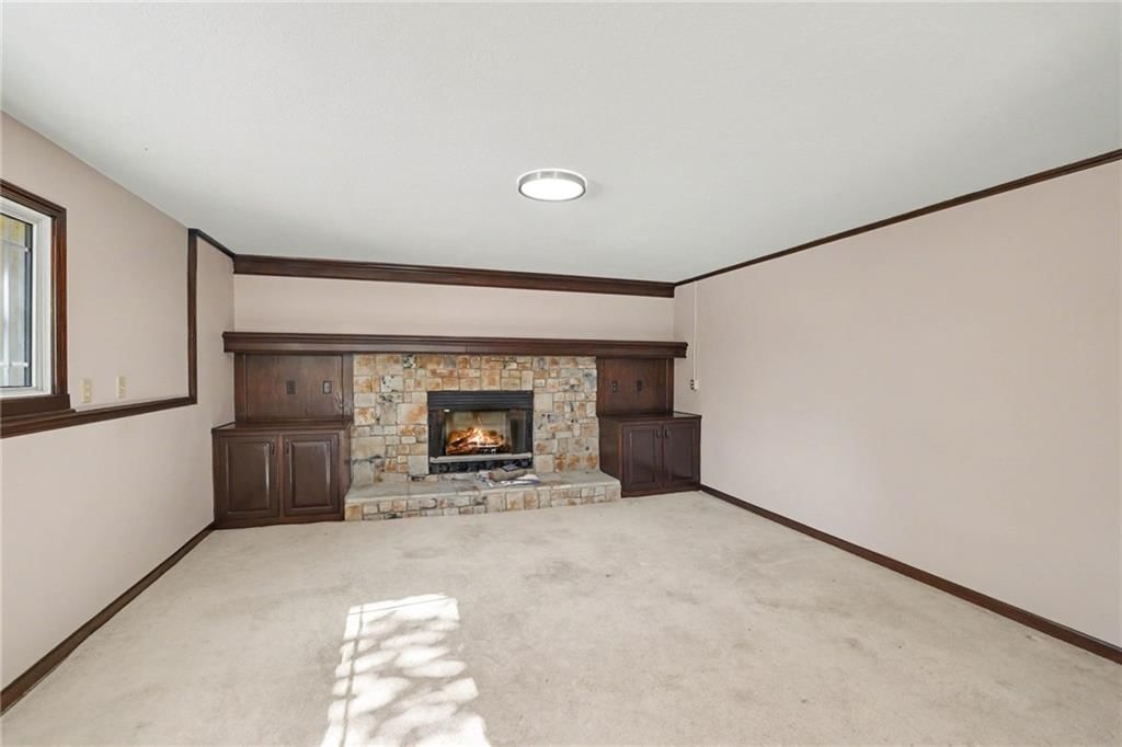 Stone fireplace at 9913 W 125th Terrace, Overland Park, KS 66213
