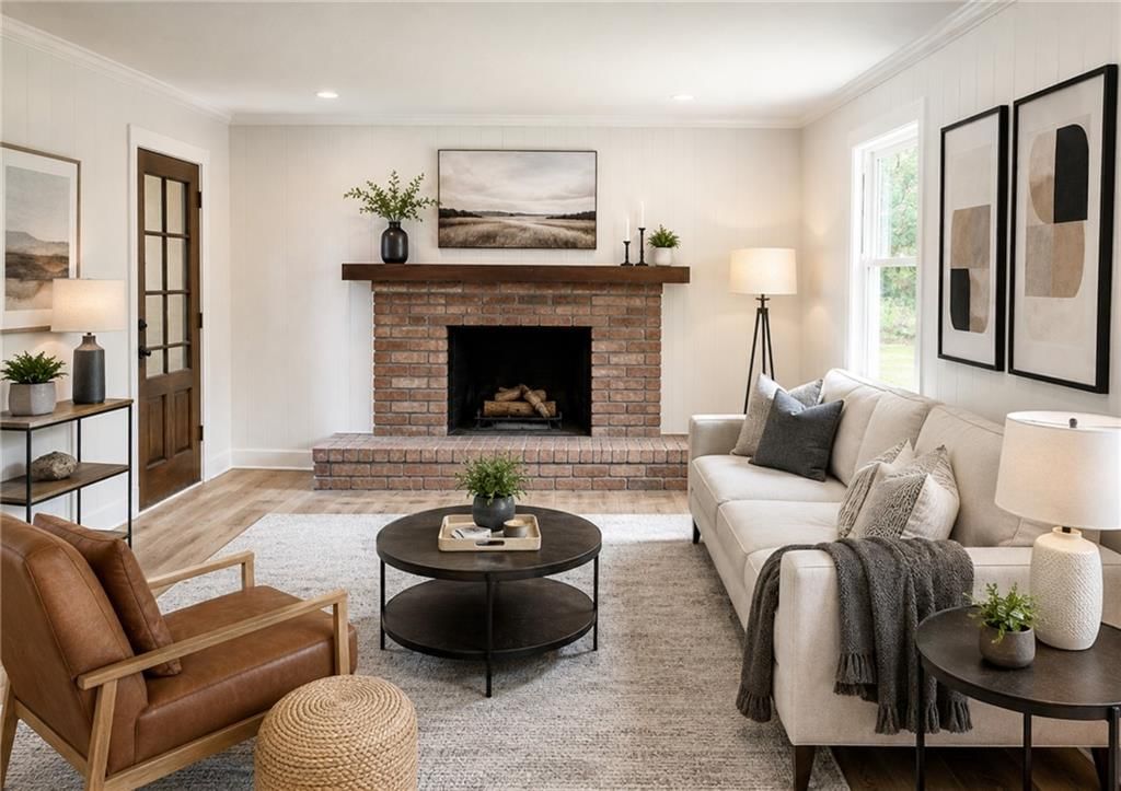 Fireplace, brick fireplace and built-ins at 10009 W 70 Terrace, Merriam, KS 66203