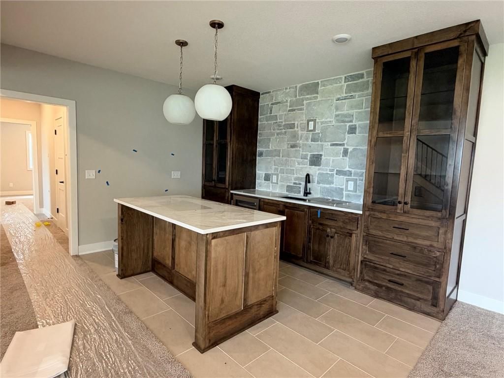 Finished basement at 18461 Pawnee Lane, Overland Park, KS 66085