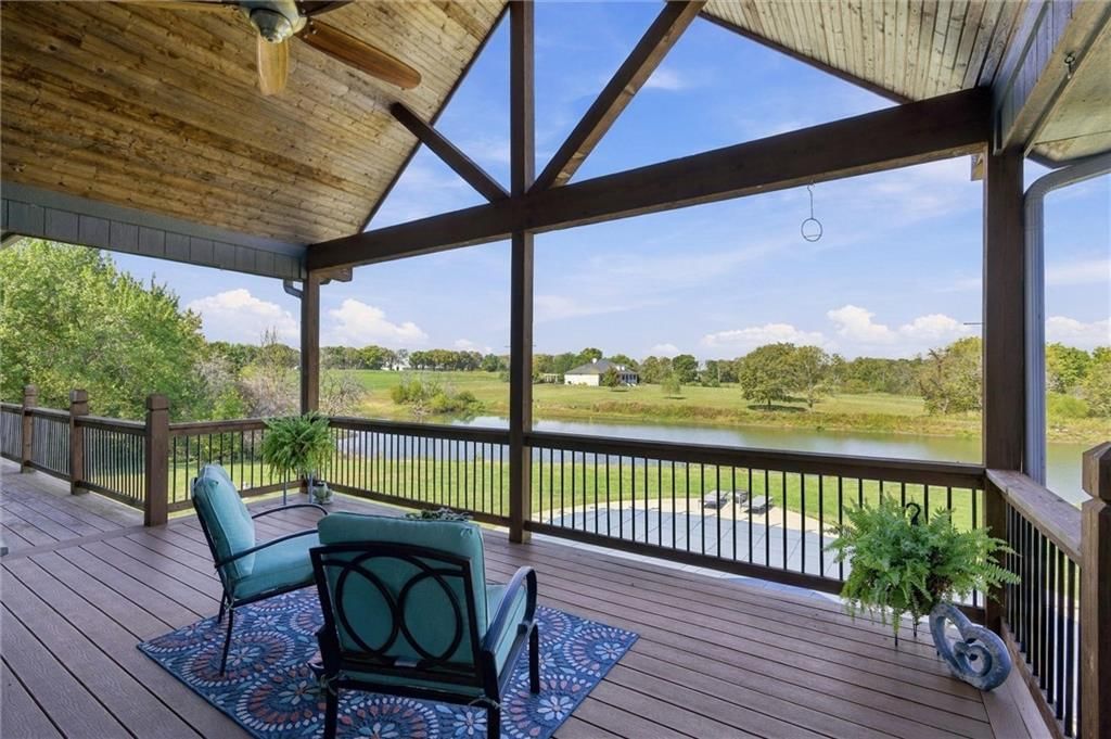 Lake visible from the property at 13012 E Lone Jack Lee's Summit Road, Lone Jack, MO 64086
