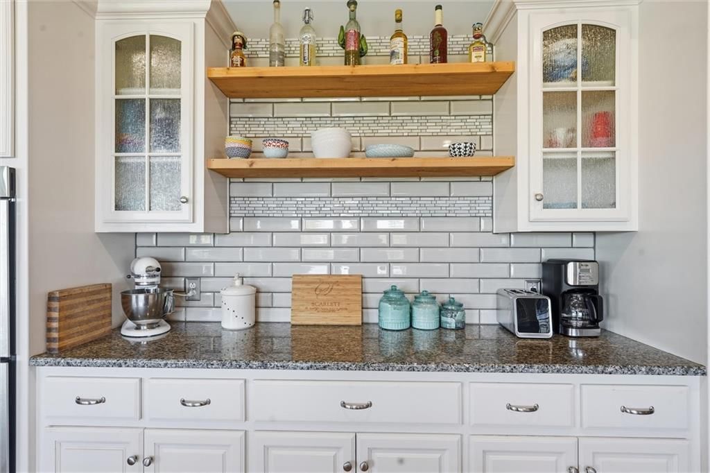 Kitchen backsplash and subway tile backsplash at 13012 E Lone Jack Lee's Summit Road, Lone Jack, MO 64086