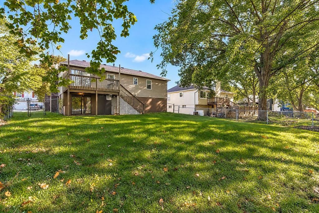 Big backyard, fenced yard and mixed fence at 20213 E 16th Street N, Independence, MO 64056