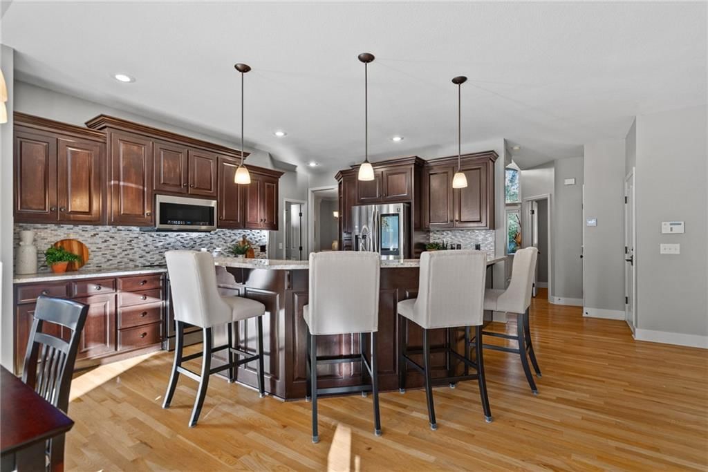 Kitchen island at 8614 Houston Street, Lenexa, KS 66227