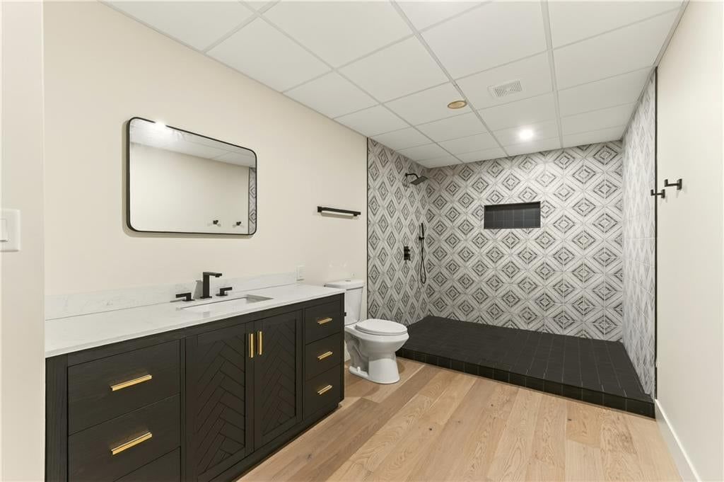 Walk-in shower, tiled shower and frameless glass shower at 1701 NW Duncan Road, Blue Springs, MO 64015