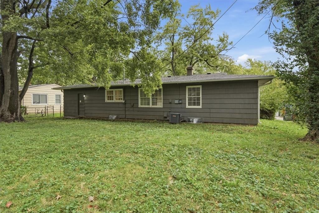 Big backyard, mature trees and flat lot at 10002 Belmont Avenue, Kansas City, MO 64134