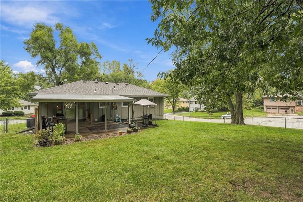 Big backyard, mature trees and flat lot at 16317 E 34th Street S, Independence, MO 64055