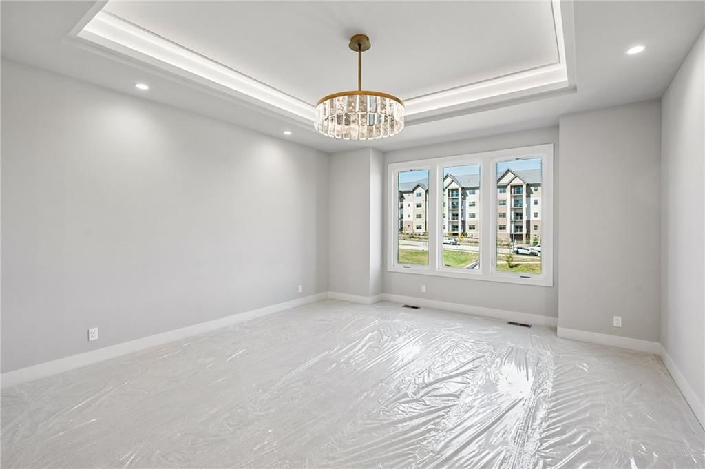 Statement lighting at 13727 Pembroke Lane, Leawood, KS 66224