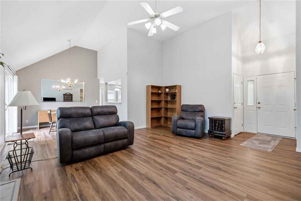 Tall ceilings and fireplace at 15724 Travis Street, Overland Park, KS 66223