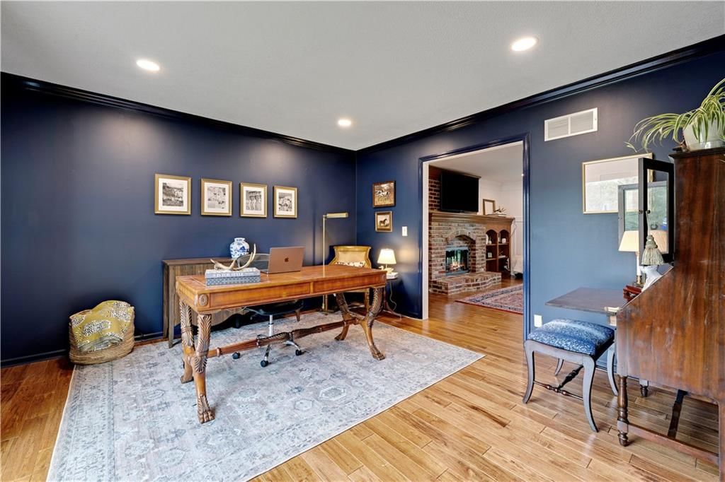 Home office and accent wall at 12432 Perry Street, Overland Park, KS 66213