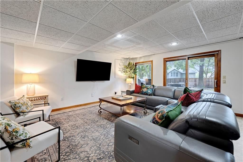 Finished basement at 12432 Perry Street, Overland Park, KS 66213