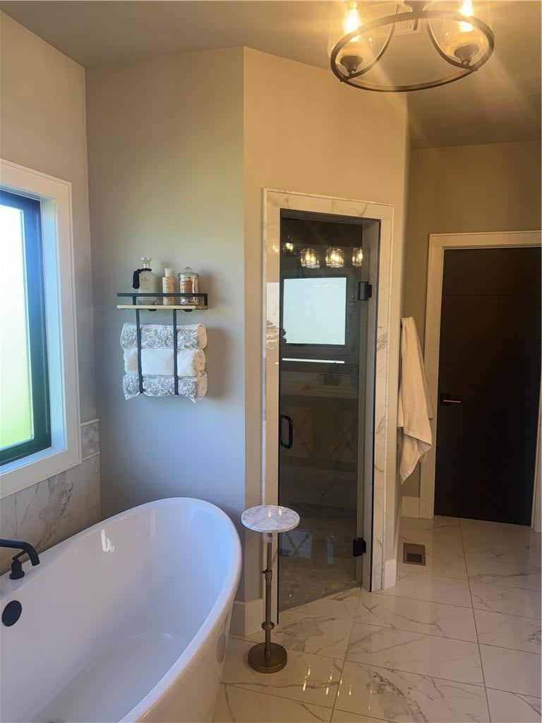 Walk-in shower, tiled shower and frameless glass shower at 540 South Shore Drive, Lake Winnebago, MO 64034