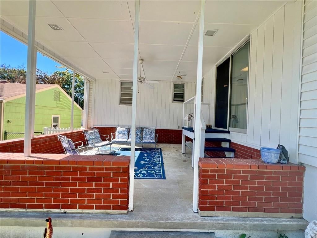 Covered patio at 3913 S Spring Street, Independence, MO 64055