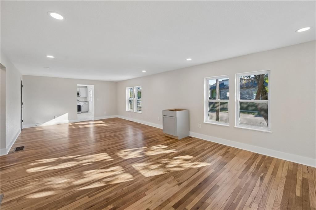 Open floor plan and recessed lighting at 139 E 3rd Street, Tonganoxie, KS 66086