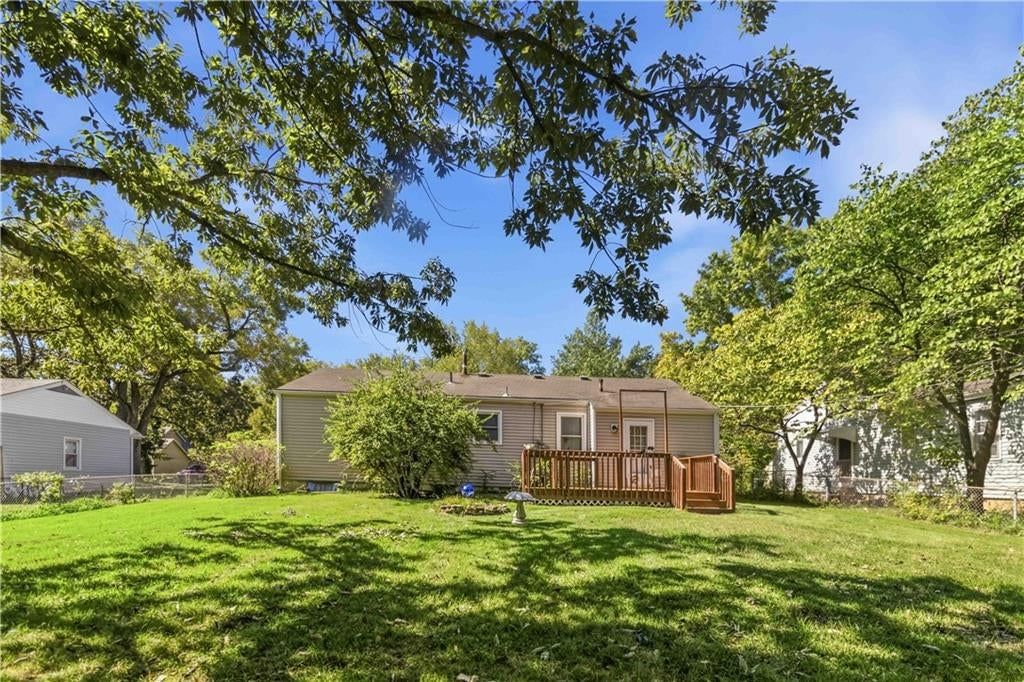 Deck and big backyard at 9643 McGee Street, Kansas City, MO 64114