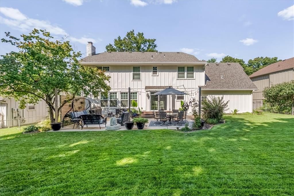 Big backyard and fenced yard at 10417 OAKMONT Street, Overland Park, KS 66215