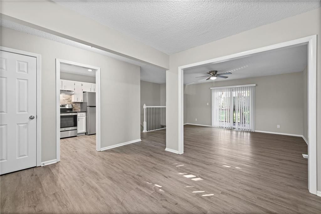 Open floor plan and white trim at 2200 Aqueduct Place, Independence, MO 64057