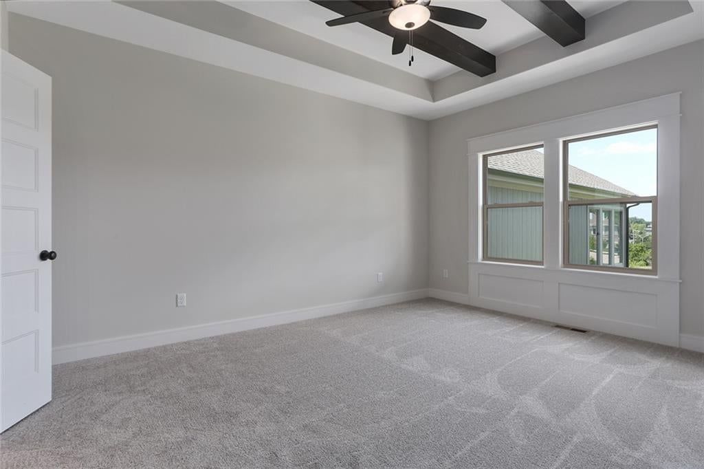 Tray ceiling, black hardware and carpet at 15041 W 130th Street, Olathe, KS 66062