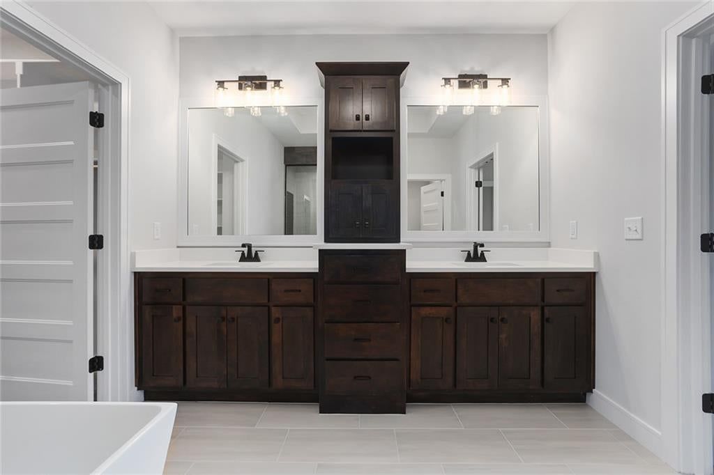 Double vanity and wood vanity at 15041 W 130th Street, Olathe, KS 66062