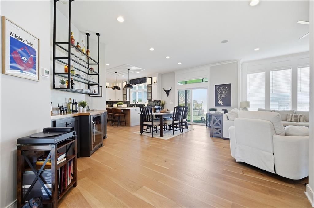 Tall ceilings, open floor plan and hardwood floors at 3800 W 187th Street, Overland Park, KS 66085
