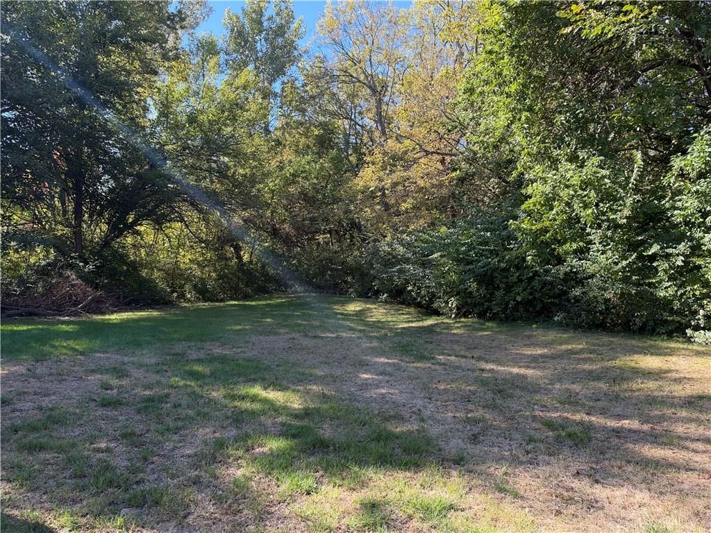 Big backyard and mature trees at Birchwood Court, Raymore, MO 64083
