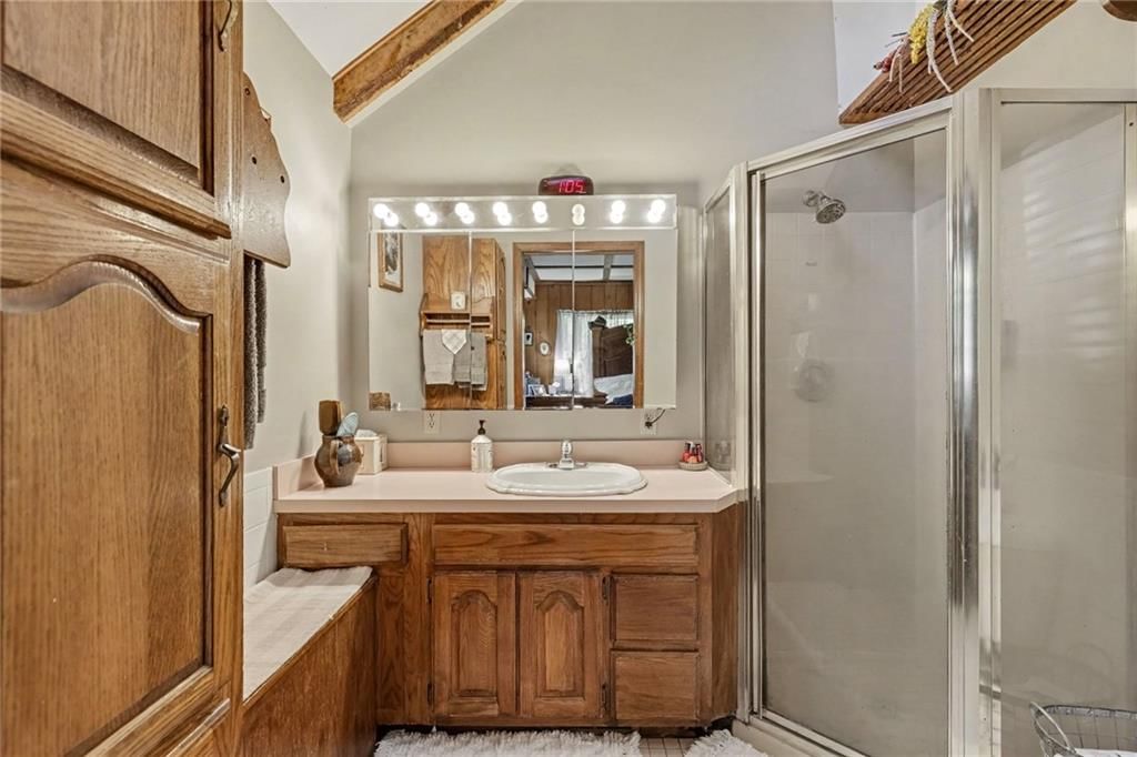 Tiled shower at 11905 Little Blue Road, Kansas City, MO 64133
