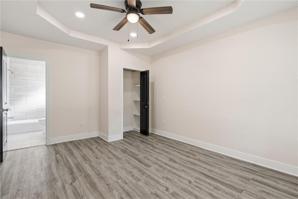 Main-floor primary bedroom at 614 Spruce Street, Leavenworth, KS 66048