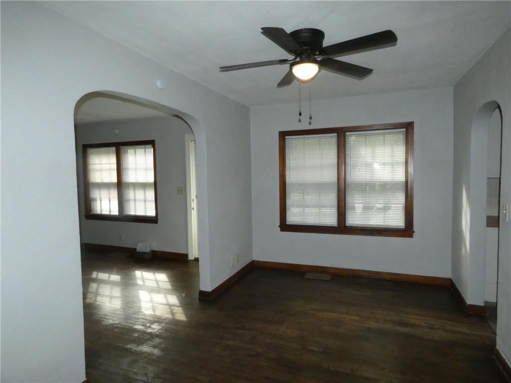 Hardwood floors and gray walls at 4701 NW Green Hills Road, Riverside, MO 64150