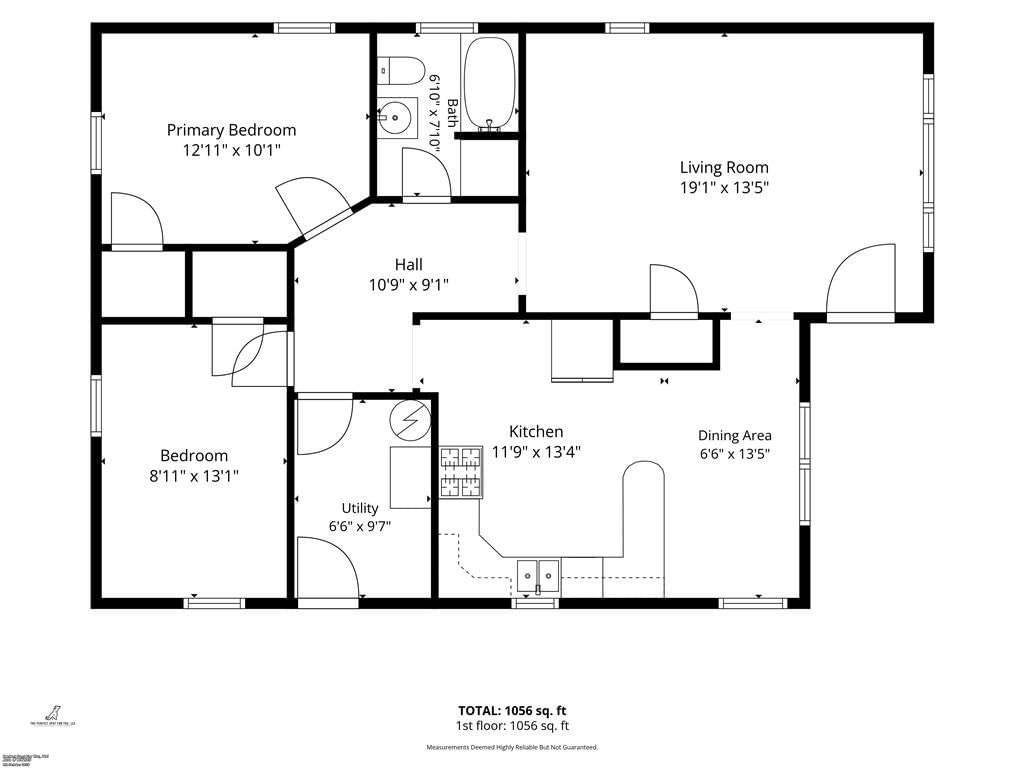 Main-floor primary bedroom at 412 14th Street, Osawatomie, KS 66064