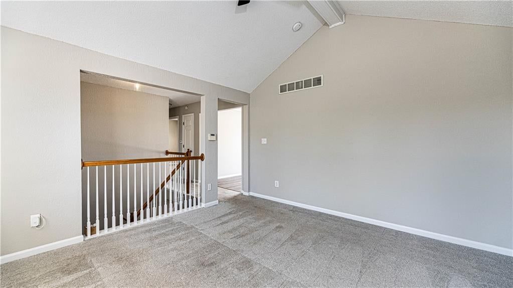 Staircase and wood stair railing at 11200 N Central Street, Kansas City, MO 64155