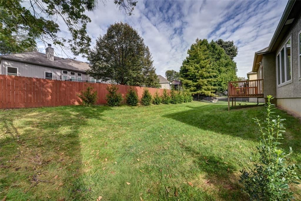 Fenced yard at 12108 McGee Street, Kansas City, MO 64145