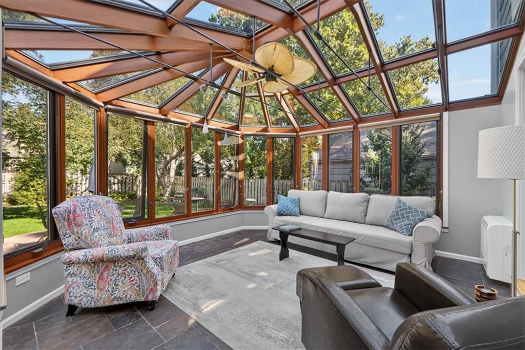 Big backyard, fenced yard and mature trees at 4112 W 69TH Street, Prairie Village, KS 66208