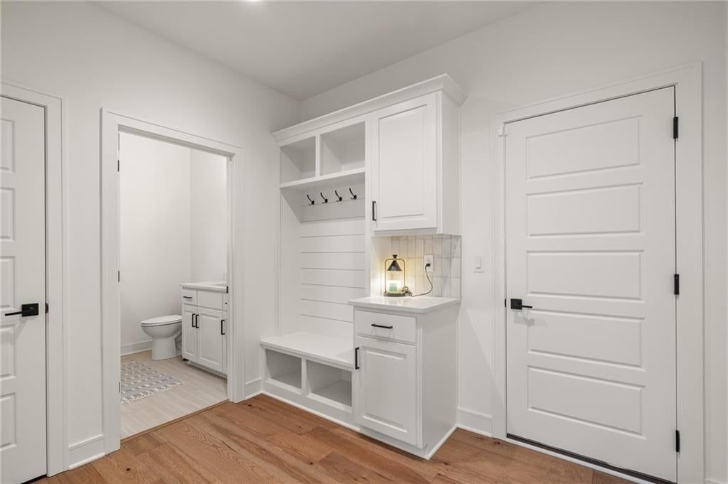 Mudroom built-ins at 4209 NE Hideaway Drive, Lee's Summit, MO 64064