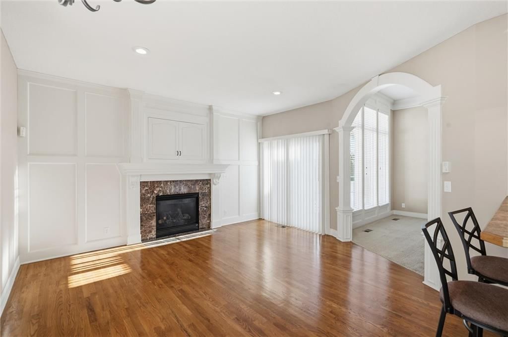 Fireplace and shiplap / paneling at 7600 NE 113th Street, Kansas City, MO 64157
