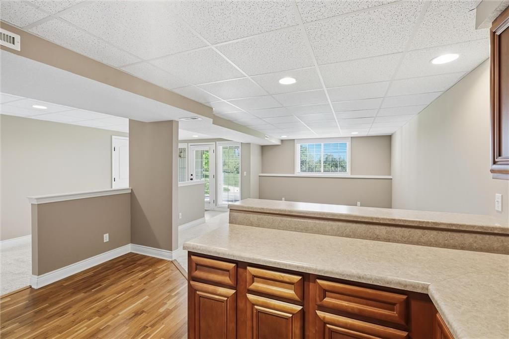 Finished basement, second kitchen and wet bar at 7600 NE 113th Street, Kansas City, MO 64157