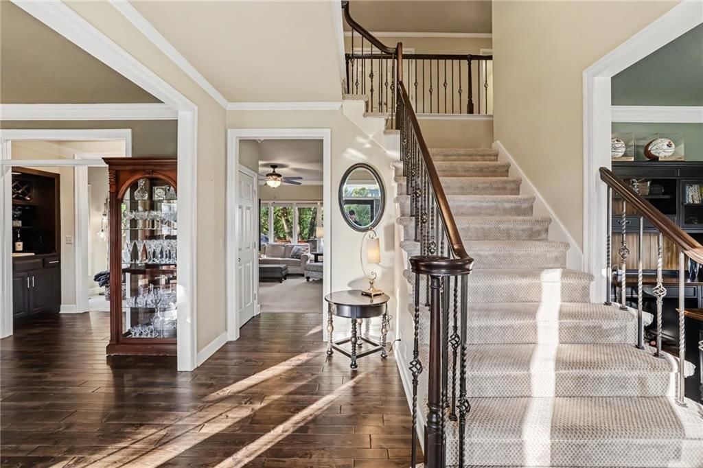 Hardwood floors and wainscoting or board and batten at 14104 Kessler Street, Overland Park, KS 66221